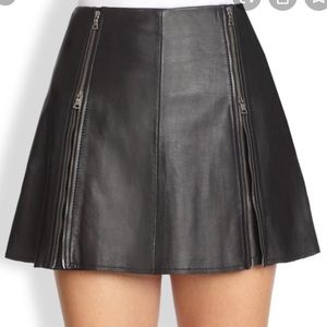 BCBG Leather Mini Skirt
